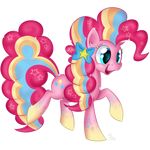  alpha_channel blue_eyes bow earth_pony equine female friendship_is_magic hair horse mammal multi-colored_hair my_little_pony pink_hair pinkie_pie_(mlp) plain_background pony rainbow_power solo sparkles star swanlullaby transparent_background 