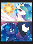  equine female friendship_is_magic hair horn horse kurieto looking_at_viewer mammal my_little_pony princess_celestia_(mlp) princess_luna_(mlp) winged_unicorn wings 