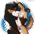  breasts canine cat cum dog feline female gangbang grin group group_sex hindpaw holding holding_up invalid_background invalid_tag male mammal paws sex siamese smile threesome unknown_artist wolf 