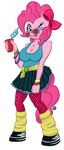  absurd_res alpha_channel anthro anthrofied belt blue_eyes bracelet breasts cleavage clothed clothing cup drink earth_pony equine eyewear female fishnet fishnet_stocking friendship_is_magic glasses hair hi_res horse jewelry leg_warmer legwear looking_at_viewer mammal my_little_pony one_eye_closed pink_hair pinkie_pie_(mlp) plain_background pony skirt solo standing straw sunglasses template93 transparent_background wink 