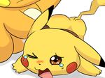  ass_up blush brown_eyes butt nintendo open_mouth pikachu pok&#233;mon pok&eacute;mon punishment raichu spanking spanking649 tears video_games 