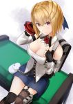  1girl blonde_hair breasts claire_victorious cleavage god_eater god_eater_3 large_breasts red_eyes tagme 