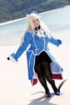  1girl asian atago_(kantai_collection) atago_(kantai_collection)_(cosplay) blonde_hair chouzuki_maryou cosplay gloves kantai_collection military military_uniform personification photo plump solo uniform 