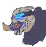  alien ambiguous_gender drooling garrus_vakarian humanoid_penis long_tongue mass_effect mutisija oral penis plain_background pubes saliva sketch teeth tongue turian white_background 