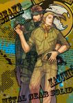  bandana beard big_boss blonde_hair brown_hair eyepatch eyewear_removed facial_hair hideono6 holding holding_eyewear kazuhira_miller metal_gear_(series) metal_gear_solid_peace_walker multiple_boys sunglasses 