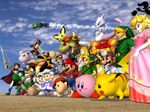  6+boys absolutely_everyone bottle bowser captain_falcon child donkey_kong dr._mario earthbound everyone f-zero falco_lombardi fire_emblem fox_mccloud game_&amp;_watch game_and_watch ganondorf group_pic ice_climber ice_climbers jigglypuff kirby kirby_(series) koopa link luigi mario mario_(series) marth metroid mewtwo milk mother mother_(game) mother_2 mr._game_&amp;_watch mr._game_and_watch multiple_boys multiple_girls nana_(ice_climber) ness nintendo outdoors pichu pikachu pokemon popo_(ice_climber) princess_peach princess_zelda roy roy_(fire_emblem) samus_aran sky star_fox starfox super_mario super_mario_bros. super_smash_bros. sword the_legend_of_zelda wallpaper weapon yoshi young_link 