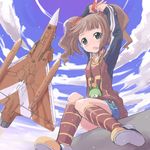  ace_combat aircraft airplane brown_hair child company_connection fighter_jet idolmaster idolmaster_(classic) jet military military_vehicle mirage2000 mtr solo takatsuki_yayoi 