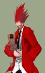  aoguu bad_id bad_pixiv_id demon_tail dorohedoro en_(dorohedoro) kikurage_(dorohedoro) male_focus necktie no_eyebrows red_hair solo tail 