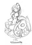  cortana greyscale halo_(game) keshin master_chief minigirl monochrome sketch smile 