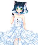 animal_ears cat_ears catboy dress flat_chest gloves highres male_focus natsumii_chan otoko_no_ko ryoune_yami solo source_request utau wedding_dress white_gloves 