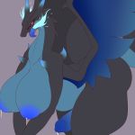  2018 anthro areola bedroom_eyes big_breasts big_butt blush breasts butt charizard cum dickgirl dragon erection eyelashes fire half-closed_eyes huge_breasts humanoid_penis intersex inverted_nipples lactating mega_charizard mega_charizard_x mega_evolution milk nintendo nipples non-mammal_breasts nude open_mouth penis pok&eacute;mon pok&eacute;mon_(species) sagging_breasts scalie seductive sepiruth simple_background solo thick_thighs tongue tongue_out video_games voluptuous wide_hips wings 