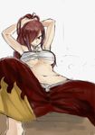  breasts erza_scarlet fairy_tail hair_over_one_eye large_breasts mashima_hiro midriff navel official_art red_hair underboob 