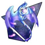  absurd_res alice4444dm blue_scales dragon female hi_res purple_eyes smile solo wings 