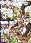  &lt;3 2014 anthro arthropod avian bear better_late_than_never bird blush clothing comic crane daigaijin dialog dreamworks english_text female fur green_eyes insect kung_fu_panda male mammal mantis master_crane master_mantis master_monkey master_viper monkey open_mouth panda po primate reptile scalie smile snake straight text white_fur 