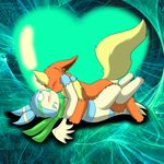  abstract_background anthro couple duo eeveelution eyes_closed eyewear flareon glasses kissing love lying nintendo open_eyes paws pok&#233;mon pok&eacute;mon senz side_view video_games wings 