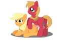  applejack_(mlp) balls big_macintosh_(mlp) blonde_hair cub duo earth_pony equine female freckles friendship_is_magic fur green_eyes hair horse incest jbond male mammal my_little_pony orange_fur penetration penis plain_background pony pussy red_fur sibling smile straight vaginal vaginal_penetration white_background young 