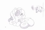  black_and_white duo equine female friendship_is_magic glowing hair horn joey-darkmeat levitation long_hair magic mammal monochrome my_little_pony plain_background rarity_(mlp) shaver sibling sisters sweetie_belle_(mlp) two_tone_hair unicorn white_background 