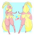 arthropod blue_eyes candycorn_(artist) female hi_res insect model_sheet moth rosy_maple_moth solo wings 