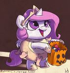  atryl bag candy costume crown english_text equine female friendship_is_magic gold hair horn mammal my_little_pony pink_hair princess_celestia_(mlp) purple_eyes smile solo standing sun text winged_unicorn wings 