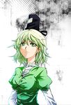  dress expressionless green_dress green_eyes green_hair hat japanese_clothes kakao_(noise-111) short_hair soga_no_tojiko solo tate_eboshi touhou 