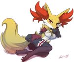  anthro big_breasts blush breasts canine delphox female fennec fox looking_at_viewer mammal nancher nintendo pok&#233;mon pok&eacute;mon smile solo video_games 