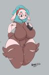  anthro aronhilistix big_breasts breasts caprine curvaceous eyewear featureless_breasts female glasses huge_breasts huge_hips huge_thighs looking_down mammal sheep smile solo standing thick_thighs wide_hips 