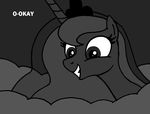  black_and_white black_eyes closed-closets-mod clothing crown disembodied_head eager english_text equine female friendship_is_magic fur grey_background grey_body grey_eyes grey_fur grey_hair greyscale hair happy horn horse mammal mane monochrome my_little_pony plain_background pony princess princess_luna_(mlp) royalty smile solo spying text tiara translucent_hair transparent_hair unicorn winged_unicorn wings 