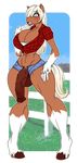  balls big_balls blush breasts cleavage clothed clothing cutoffs d-idara denim_shorts dickgirl equine flannel hooves horse horsecock intersex invalid_tag mammal mocha_latte muscles penis shorts thick_thighs wide_hips 