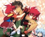  4boys bashin_dan battle_spirits battle_spirits:_shounen_gekiha_dan blush character_request male male_focus multiple_boys red_hair yaoi 