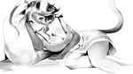  animal_ears breasts cat_ears cat_tail cleavage greyscale highres huge_breasts md5_mismatch monochrome original paws short_hair sketch solo tail yagatake_arashi yana_(nekoarashi) 