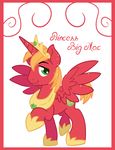 absurd_res apple big_macintosh_(mlp) blonde_hair crown cutie_mark dialog english_text equine friendship_is_magic fruit gem gold green_eyes hair hi_res horn kakashischika looking_at_viewer male mammal my_little_pony necklace portrait solo text winged_unicorn wings 