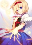  alice_margatroid banned_artist blonde_hair blue_eyes book capelet hairband jewelry looking_at_viewer ribbon ring short_hair smile solo touhou yusano 