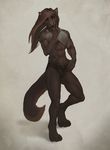  anthro biceps brown_eyes brown_fur brown_hair bulge clothing digitigrade feline fur hair long_hair looking_at_viewer male mammal mithril07 muscles panther pecs plain_background shirt shirt_lift sleeveless solo standing tank_top tight_clothing toned underwear 