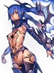  :&lt; blue_hair breasts brown_eyes cameltoe covered_nipples fumio_(rsqkr) hips long_hair looking_at_viewer phantasy_star phantasy_star_online_2 quna_(pso2) simple_background small_breasts solo tattoo white_background zelsius 