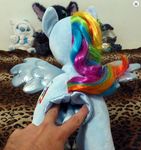  female friendship_is_magic my_little_pony plushie pussy rainbow_dash_(mlp) wings 