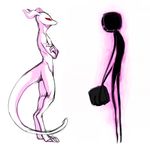  ambiguous_gender animated aura digitigrade dogrot duo earthbound enderman giegue giygas glowing glowing_eyes male minecraft monster nintendo purple_eyes red_eyes slim tall video_games 