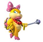  blue_eyes bow bracelet female high_heels jewelry koopalings lips looking_at_viewer mario_bros necklace nintendo official_art solo unknown_artist video_games wand wendy_o_koopa 