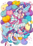  animal_hood arakita_yasutomo arms_up bad_id bad_pixiv_id blue_eyes blue_hair blush bound bow cat_hood cat_tail character_name heart heart_pillow hood lying male_focus multiple_boys on_side open_mouth pajamas pillow polka_dot ribbon slippers star striped tail tied_up toudou_jinpachi wolf_tail yamadi yowamushi_pedal 