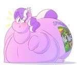  cub cute diamond_tiara_(mlp) earth_pony equine friendship_is_magic hair horse mammal mike_and_ike morbidly_obese multi-colored_hair my_little_pony overweight pink_skin pony purple_hair secretgoombaman12345 smile sponsor young 