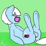  absurd_res anus blue_fur clitoris cutie_mark earth_pony equine female friendship_is_magic fur hair hi_res hooves horse ivorylace legs_up mammal masturbation my_little_pony open_mouth photo_finish_(mlp) pony purple_glasses pussy pussy_juice sitting solo white_hair 