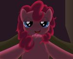  bedroom bedroom_eyes blue_eyes blush equine female friendship_is_magic fur hair hi_res hooves horse looking_at_viewer mammal my_little_pony on_bed open_mouth pink_fur pink_hair pinkie_pie_(mlp) smile solo xaigatomon 