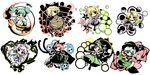  bucket chibi danmaku horn hoshiguma_yuugi kaenbyou_rin kisume komeiji_koishi komeiji_satori kurodani_yamame mizuhashi_parsee multiple_girls reiuji_utsuho sanoharu subterranean_animism touhou 