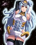  android blue_hair elbow_gloves gloves hutene kos-mos long_hair red_eyes solo thighhighs xenosaga xenosaga_episode_i 