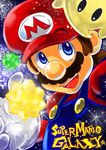  artist_request blue_eyes brown_hair chiko_(mario) facial_hair gloves hat mario mario_(series) mustache overalls smile star_bit super_mario_bros. 