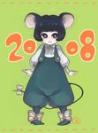  2008 animal_ears bad_id bad_pixiv_id black_hair blue_eyes bow chinese_zodiac copyright_request mouse_ears mouse_tail short_hair solo tail wogata_(000khz) year_of_the_rat 