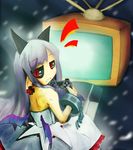  another13 bad_id bad_pixiv_id bat_wings black_sclera controller cuffs game_console game_controller phantom_kingdom playstation pram red_eyes solo television wings 
