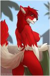  &lt;3 anthro breasts canine female four_arms fur gorsh_dolderan mammal multi_limb multiple_arms nipples nude pussy red_fur smile solo towel wolf 