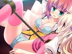  2girls bdsm bondage bound bra breasts class_zenin_maji_de_yuri?! cleavage game_cg hatsuse_akira mbs_truth medium_breasts multiple_girls ogawa_masami spread_legs underwear yuri 