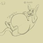 abdominal_bulge anthro belly bulge canine feral keith male mammal nude post_vore soft_vore theomnipotentkitteh tongue vore 