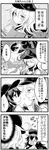  4koma akatsuki_(kantai_collection) bird comic greyscale hibiki_(kantai_collection) kantai_collection long_hair monochrome multiple_girls phoenix school_uniform serafuku suzuka_(rekkyo) translation_request 